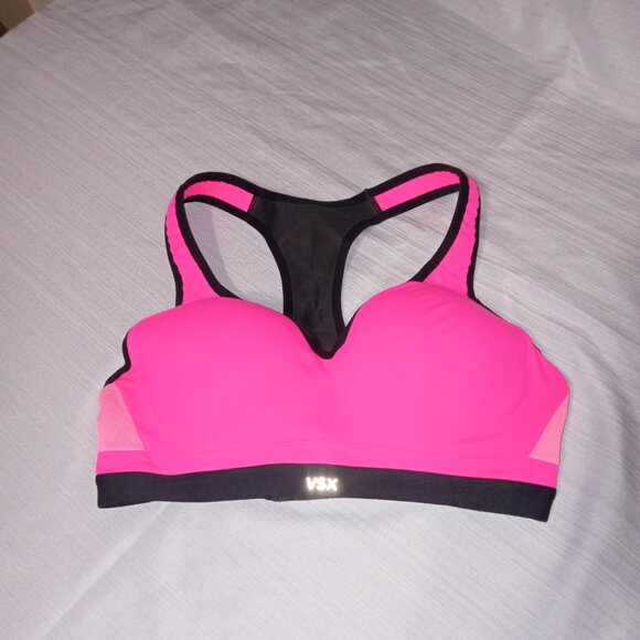 Victoria's Secret VSX The Incredible Sports Bra Pink & Black Size 32C Li… - Picture 4 of 8